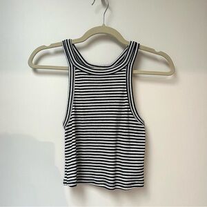 Forever 21 Black and White Striped Tank Top